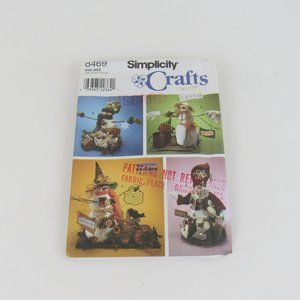 Vtg 90's Simplicity Crafts Pattern 8469 Snowmen & Snowwomen 16" Uncut 12 Pieces